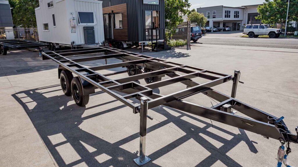 Flatbeds are the most common choice for tiny house trailers